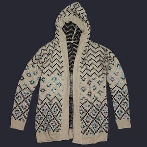 Lord & Taylo Design Lab Sweater Hooded Cardigan